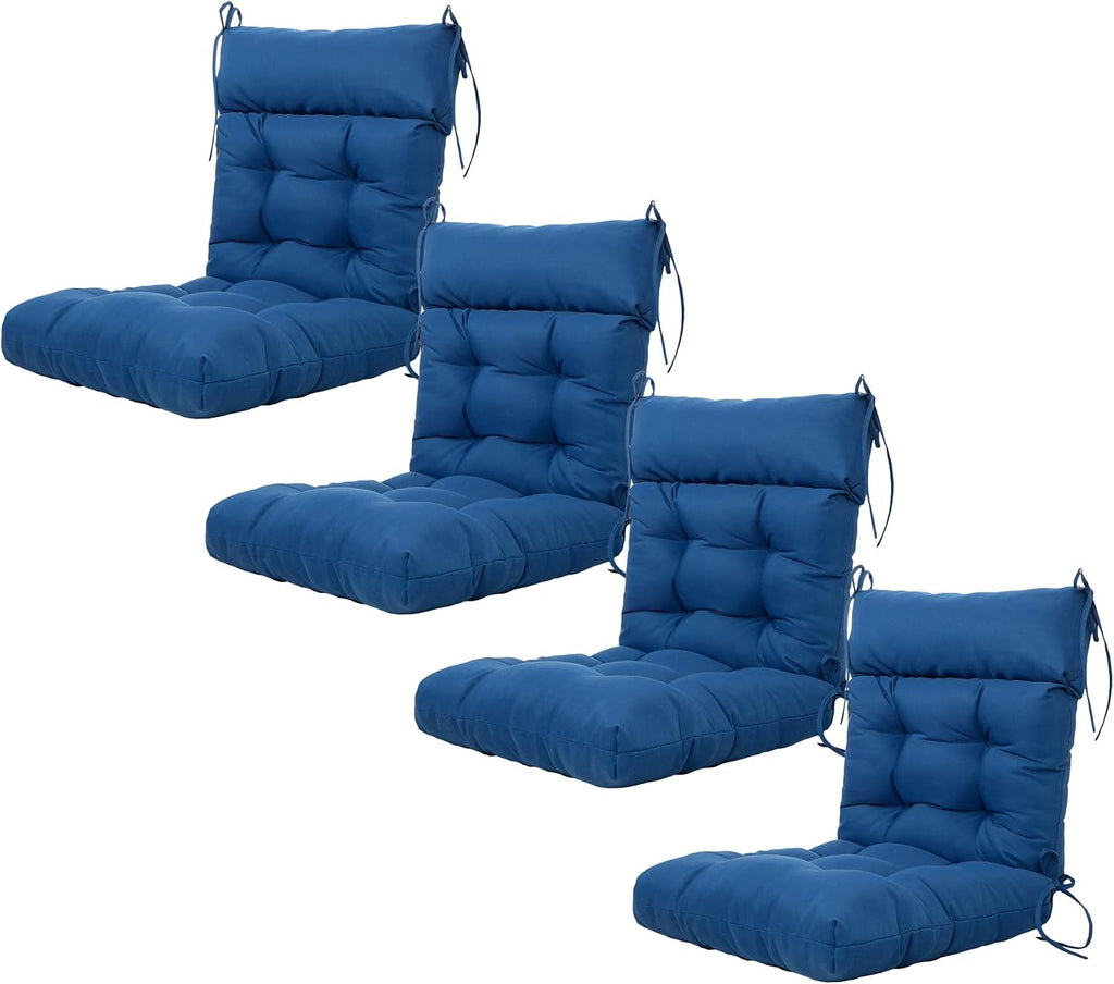 ARTPLAN Patio Chair Cushion,Tufted Adirondack Outdoor Chair Cushion,Wicker High Back Outdoor Seat Cushion,Set of 4, 44'X21'X4' (4 Pack)