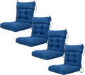 ARTPLAN Patio Chair Cushion,Tufted Adirondack Outdoor Chair Cushion,Wicker High Back Outdoor Seat Cushion,Set of 4, 44'X21'X4' (4 Pack)