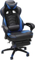 RESPAWN 110 Ergonomic Gaming Chair with Footrest Recliner - Racing Style High Back PC Computer Desk Office Chair - 360 Swivel, Adjustable Lumbar Support, Headrest Pillow, Padded Armrests - 2019 Blue