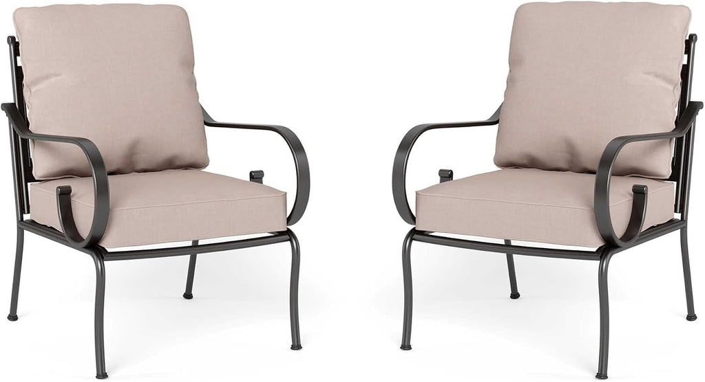 Sophia & William Extra Large & High Back Patio Furniture Set Metal Modern Outdoor Conversation Sets with Sofa Chairs