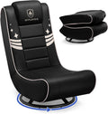 GTPLAYER Floor Gaming Chair Foldable Swivel Floor Chairs for Kids Boys Comfy Video Game Seat with 360° Multipurpose for Gamers, Bedroom or Game Room (Gold)