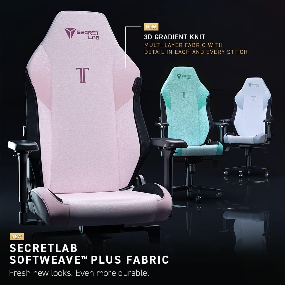 Secretlab Titan Evo Black3 Gaming Chair - Reclining, Ergonomic & Comfortable Computer Chair with 4D Armrests, Magnetic Head Pillow & 4-Way Lumbar Support - Black - Fabric