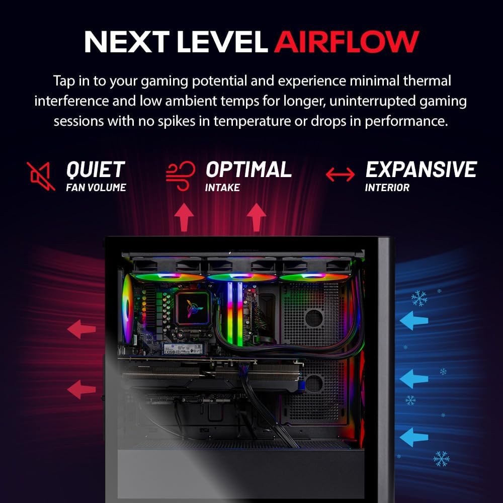 Skytech Gaming Chronos 3 Gaming PC, AMD Ryzen 5 5500 3.6GHz, AMD RX 9060 8GB VRAM, 1TB NVMe SSD, 16GB DDR4 RAM 3200, 650W Gold PSU, WI-FI 5, Windows 11, Desktop