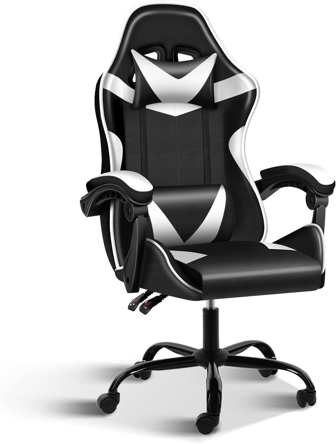Simple Deluxe Gaming Chair, Big and Tall Gamer Chair, Racing Style Adjustable Swivel Office Chair, Ergonomic Video Game Chairs with Headrest and Lumbar Support