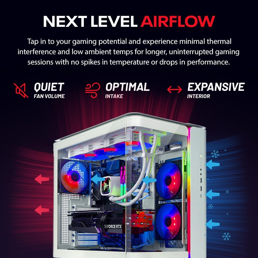 Skytech Gaming King 95 Desktop PC, Ryzen 7 9800X3D 4.7 GHz (5.2 GHz), AMD RX 7900XTX 24GB, X670 Board, 1TB Gen4 NVMe SSD, 32GB DDR5 RAM 6000 RGB, 1000W Gold ATX 3 PSU, 360mm ARGB AIO, Wi-Fi, Win 11
