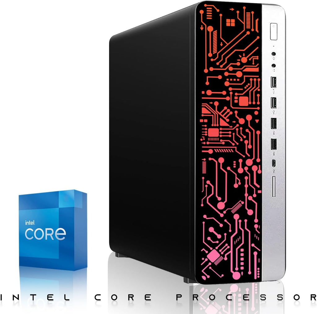 HP G3 Desktop PC, Intel i3, 16GB RAM, 1TB SSD, 24-Inch Curved Monitor, RGB Speaker, RGB Keyboard with AI-Enabled Copilot Key Mouse, 2X ARGB Fan WiFi, Windows 11 Pro (Renewed)