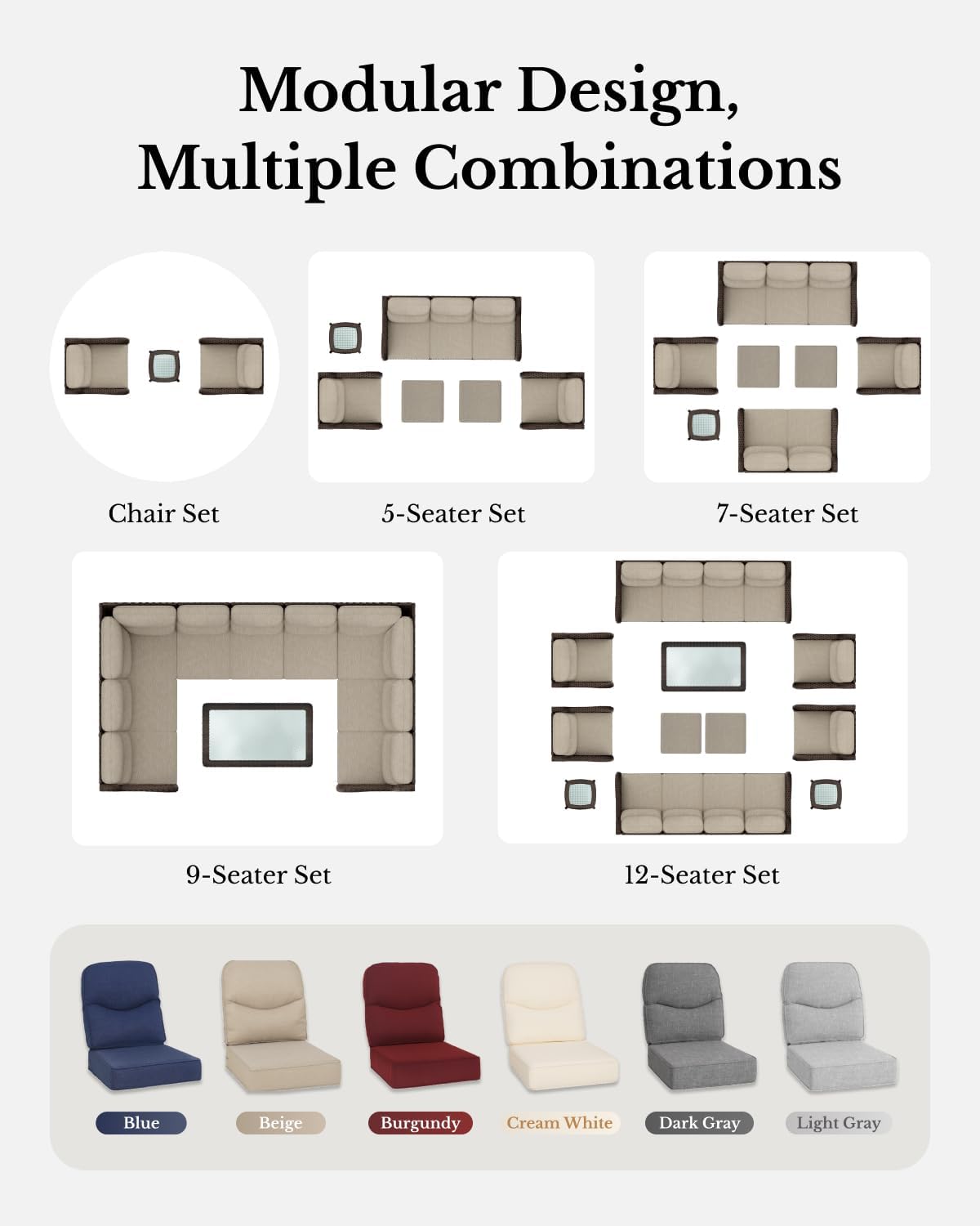 HILLGA Luxury Outdoor Swivel Rocker Patio Chairs of 2 with 6 Inch Thick Cushions and Side Table, Swivel Outdoor Chairs 3PCS High Back Wicker Patio Furniture Set for Porch, Balcony, Deck in Burgundy