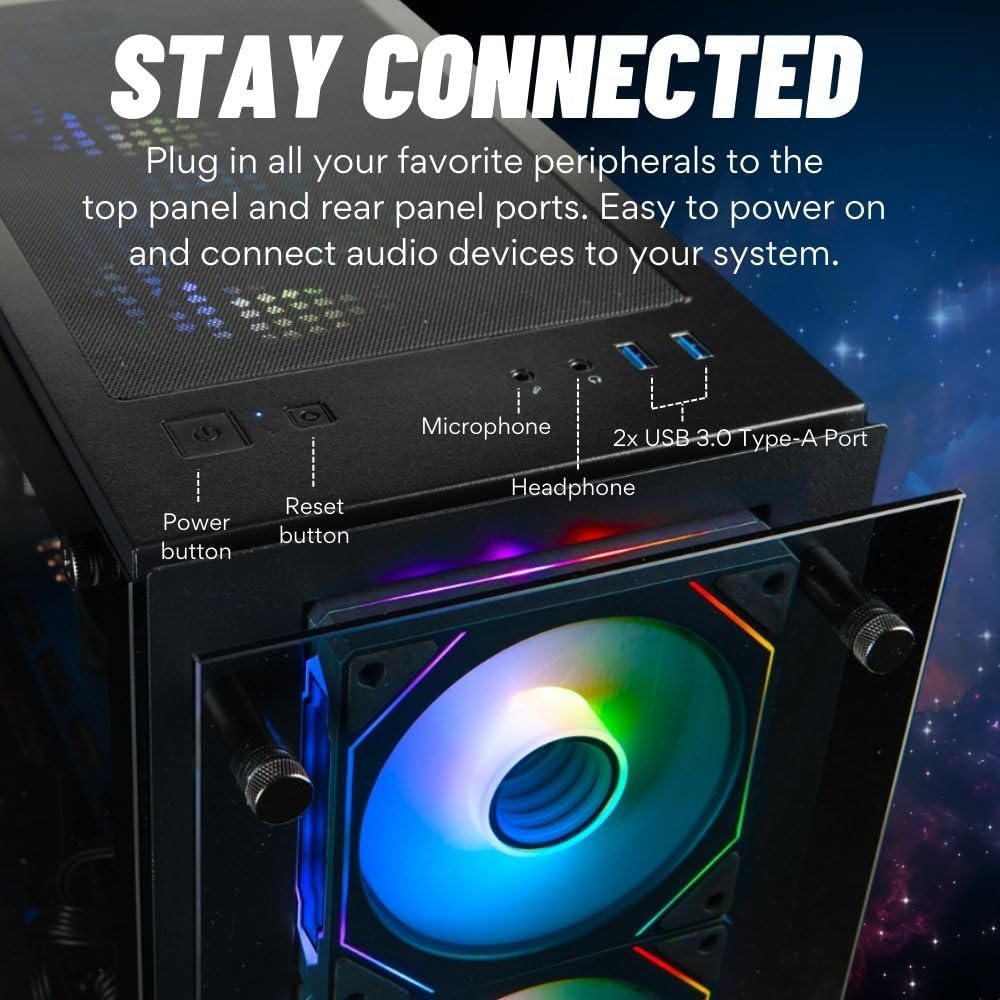 Stratos Micro Desktop PC - AMD Ryzen 7 5700G, 16GB RAM, 1TB NVME SSD, WiFi, Windows 11 Pro - Home, Office, Student and Business Workstation - Assembled in USA - 3yr Warranty