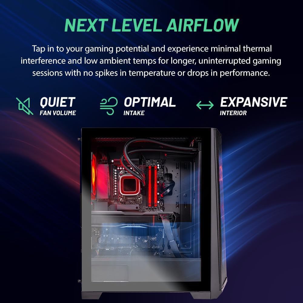 Skytech Gaming Chronos Gaming PC Desktop – Intel Core i7 13700K 3.4 GHz, NVIDIA RTX 4070, 1TB NVME SSD, 32GB DDR5 RAM RGB, 750W Gold PSU, 360mm AIO, 11AC Wi-Fi, Windows 11 Home 64-bit,Black
