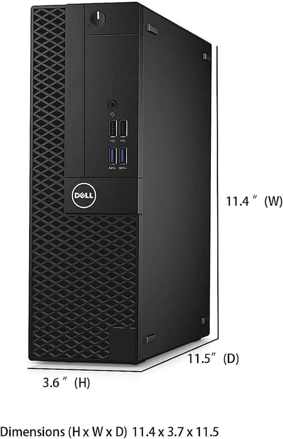 Dell Optiplex 3050 SFF PC Desktop, Quad Core i5-7500 3.4GHz up to 3.8GHz, 1TB SSD, 16GB DDR4, Keyboard and Mouse, USB BT + WiFi, Support 4K, Windows 11 Pro 64-bit (Renewed)