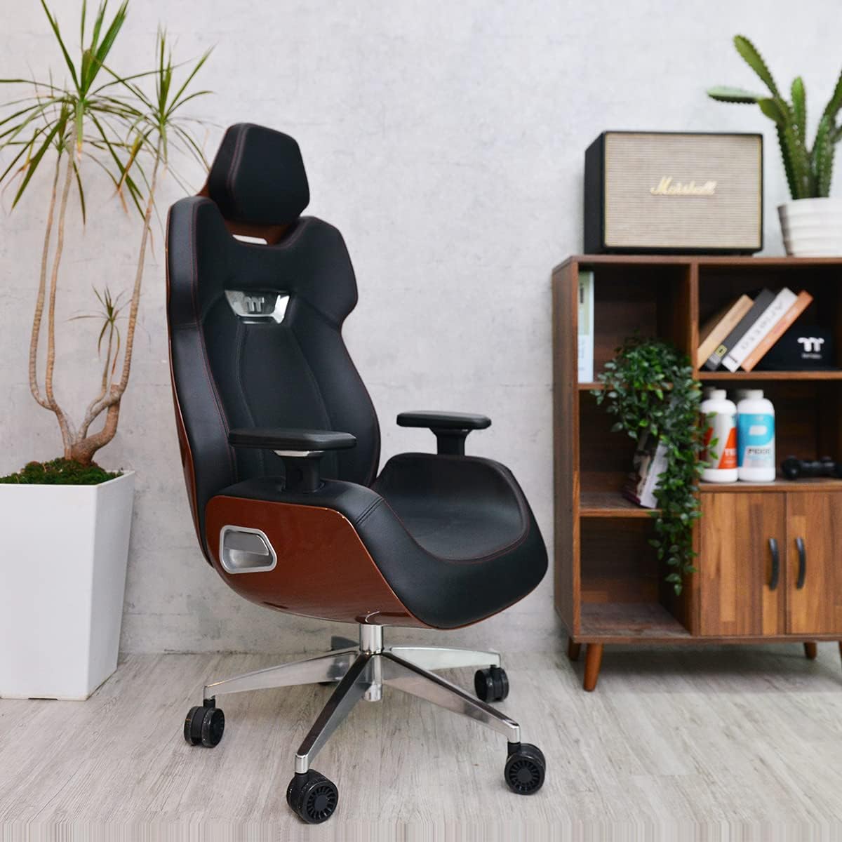 Thermaltake Argent E700 Real Leather Gaming Chair (Saddle Brown) Design by Studio F∙A∙Porsche, ‎GGC-ARG-BOLFDL-01