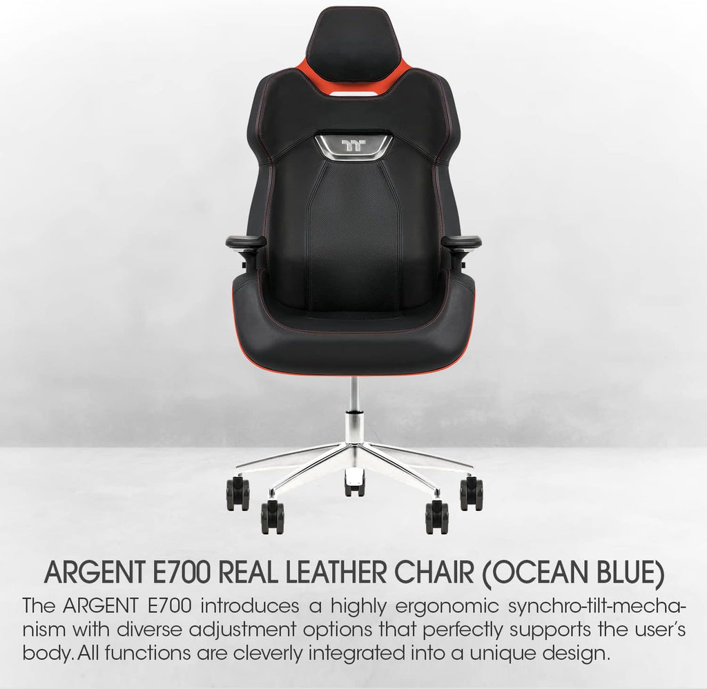 Thermaltake ARGENT E700 Real Leather Gaming Chair (Flaming Orange) Design by STUDIO F∙A∙PORSCHE, GGC-ARG-BRLFDL-01