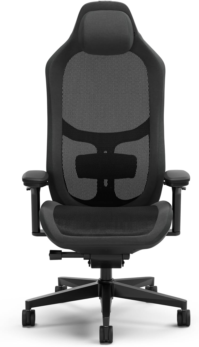 Fractal Design Refine Mesh Dark Gaming Chair - Ergonomic Office Desk Chair Functionality with 4D Adjustable Armrests, High-Back Support, Lumbar Cushion, and Breathable Mesh