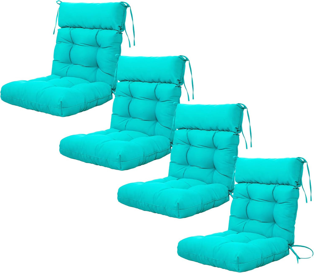 ARTPLAN Patio Chair Cushion,Tufted Adirondack Outdoor Chair Cushion,Wicker High Back Outdoor Seat Cushion,Set of 4,21'X21'X4' (4 Pack)