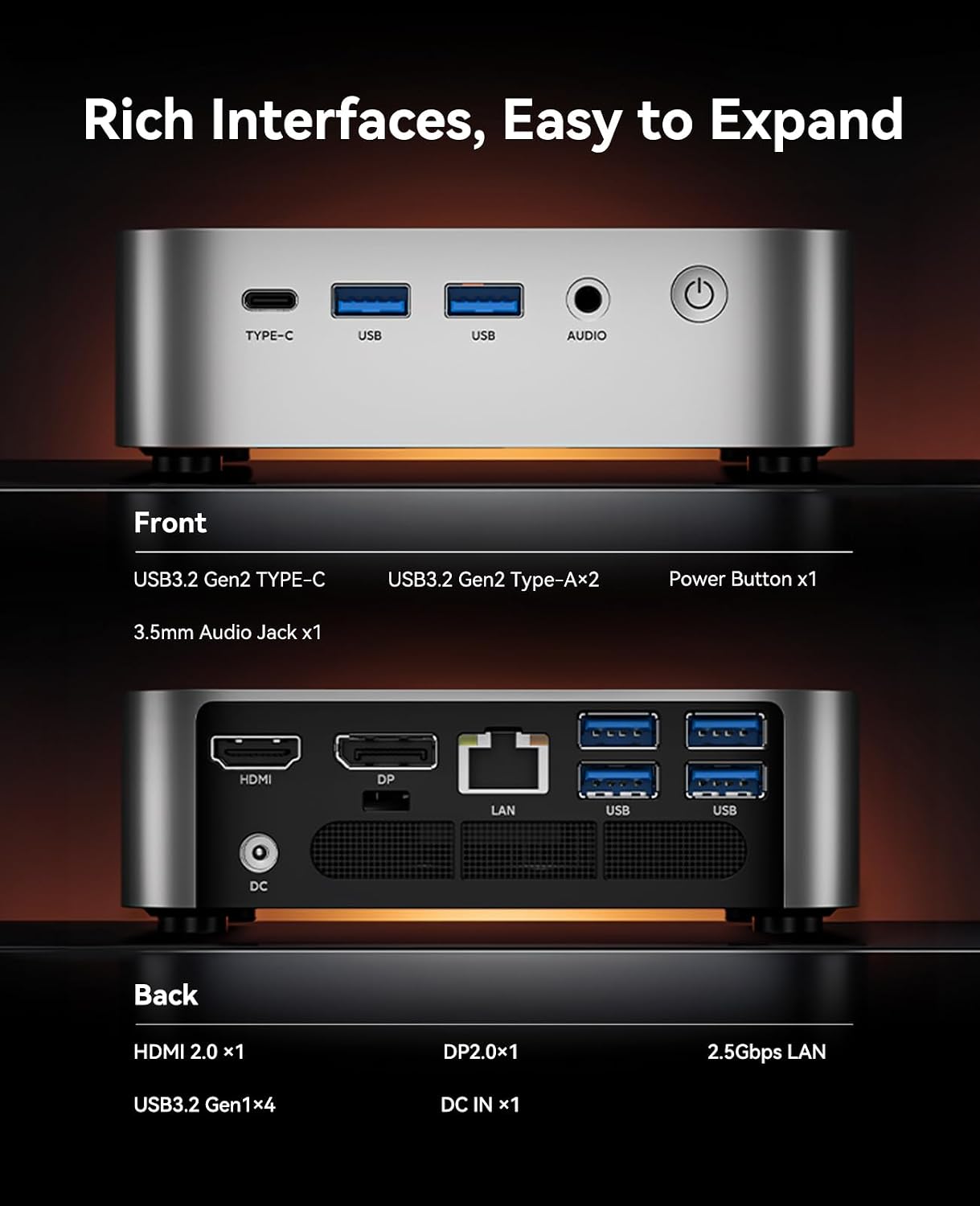 ACEMAGICIAN M1 Mini PC AMD Ryzen 7 7735HS 24GB LPDDR5 512GB PCle SSD Mini Computers(8C/16T, up to 4.75GHz), Windows 11 Pro Radeon 680M 4K Triple Display Desktop Computer 3.2Type-C/LAN 2.5G/BT5.2/WiFi6