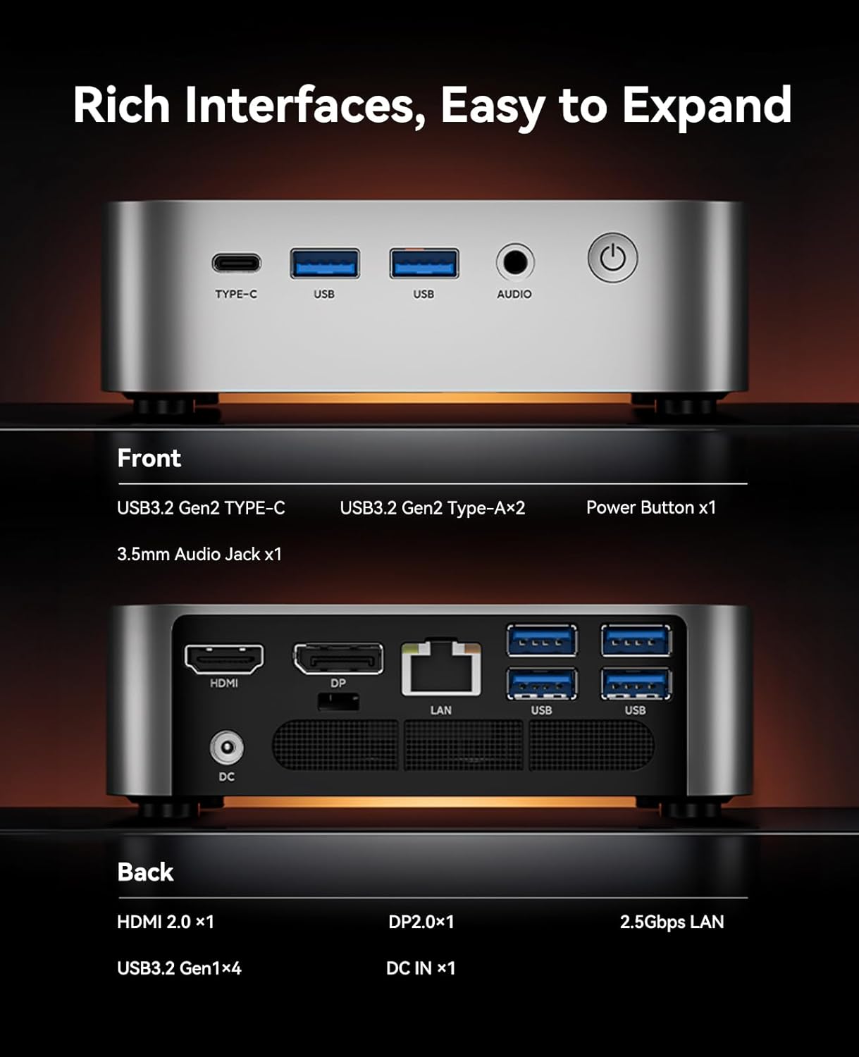 ACEMAGICIAN M1 Mini PC AMD Ryzen 7 7735HS 24GB LPDDR5 512GB PCle SSD Mini Computers(8C/16T, up to 4.75GHz), Radeon 680M 4K Triple Display Desktop Computer 3.2Type-C/LAN 2.5G/BT5.2/WiFi6 Retro