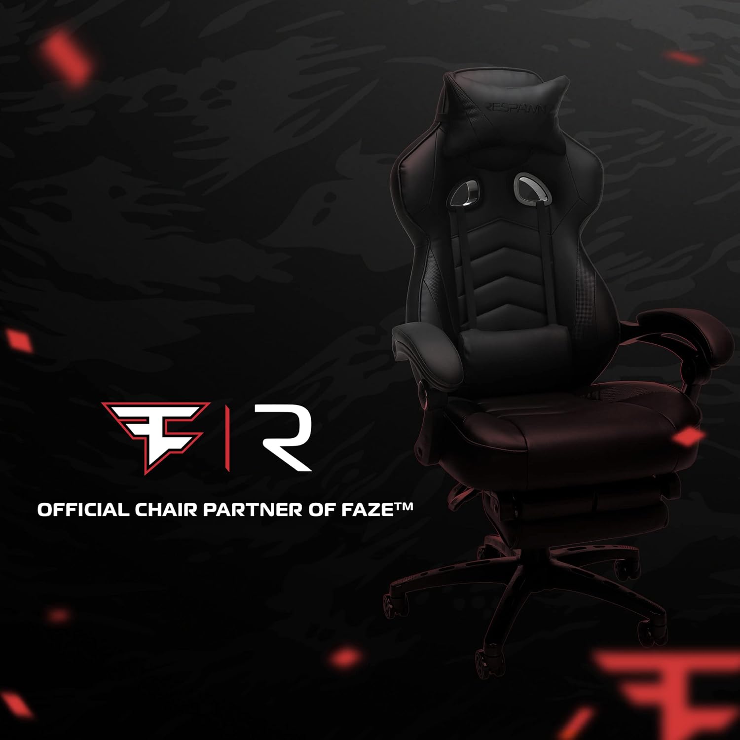 RESPAWN 110 Ergonomic Gaming Chair with Footrest Recliner - Racing Style High Back PC Computer Desk Office Chair - 360 Swivel, Adjustable Lumbar Support, Headrest Pillow, Padded Armrests - 2019 Camo