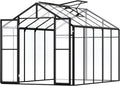 VEVOR Polycarbonate Garden Greenhouse, 8 x 10 Ft, with 2 Ventilation Windows, Hinged Door, Pavilion Style, Large Aluminium Greenhouse Kit, Flower Plant Shelter for Outdoors, Backyard