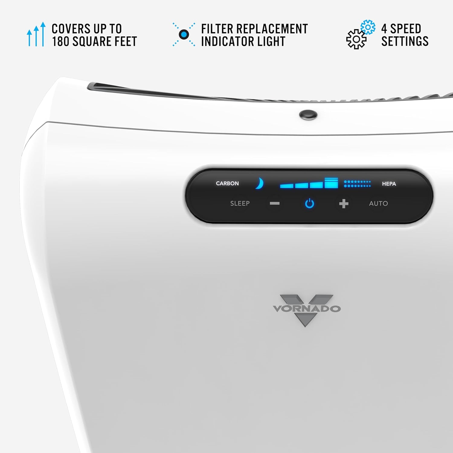 Vornado AC550 Air Purifier with True HEPA Filter, Captures Allergens, Smoke, Odors, Pollen, Dust, Pet Dander