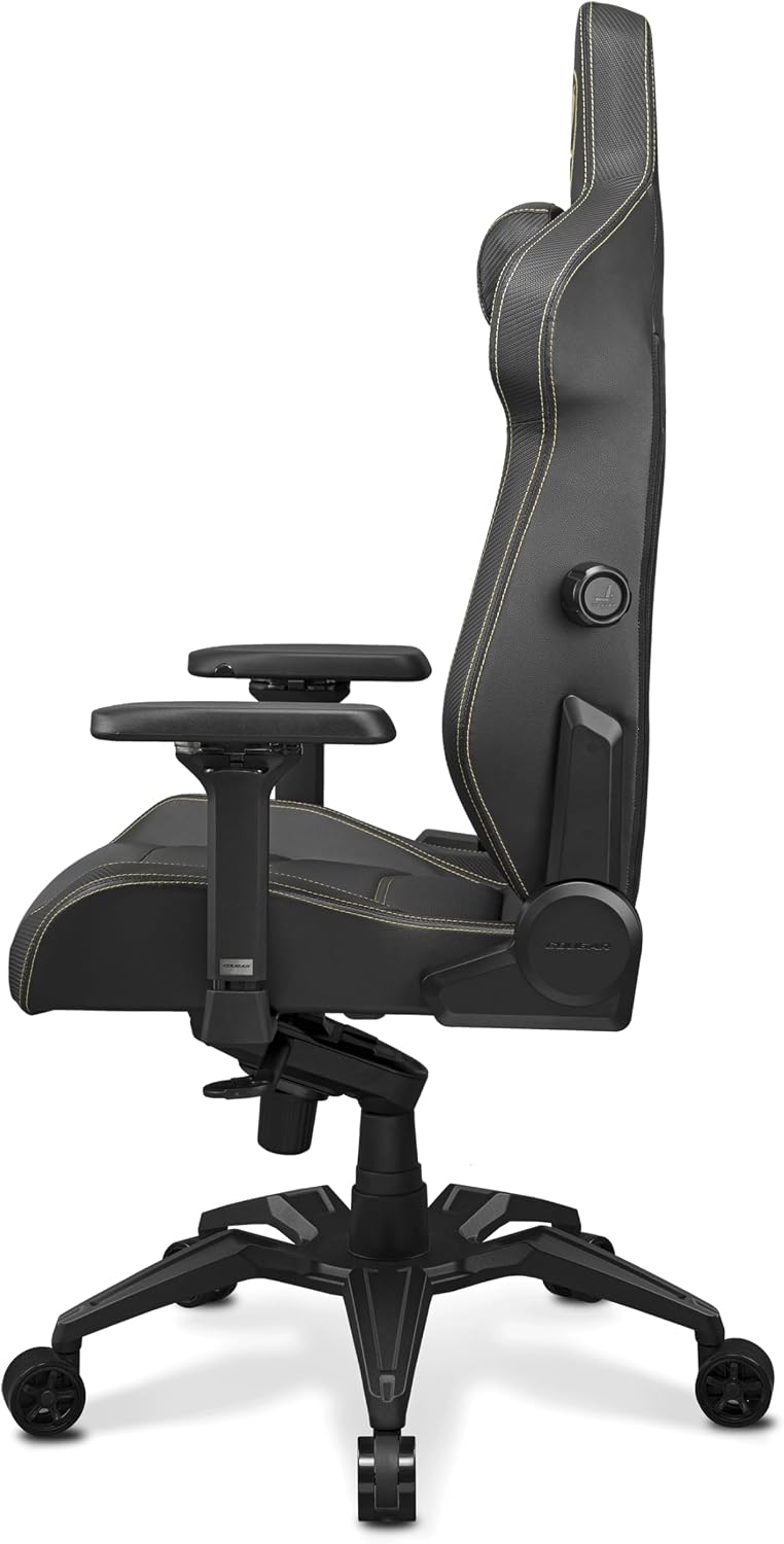 COUGAR Armor Evo Gaming Chair with Breathable Premium PVC Leather, Integrated 4-Way Lumbar Support and Magnetic Neck Pillow Foam (Royal)