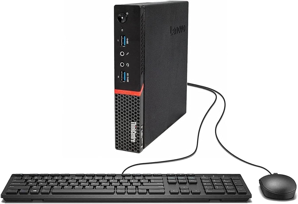 Lenovo ThinkCentre M700 Tiny Desktop PC with 24' FHD Monitor, Intel Quad Core i5-6500, 16GB DDR4 RAM 256GB SSD, 2 DisplayPort, Keyboard & Mouse, WiFi, Windows 11 Pro (Renewed)