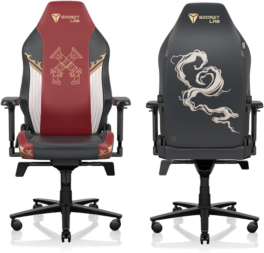 Secretlab Titan Evo Miss Fortune Gaming Chair - Reclining - Ergonomic & Comfortable Computer Chair with 4D Armrests - Magnetic Head Pillow & 4-Way Lumbar Support - Black/Red - Leatherette