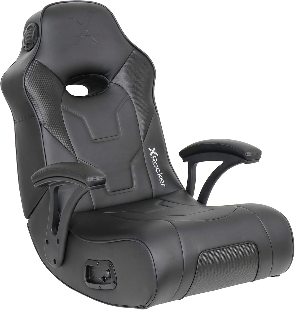 X Rocker Video Gaming Floor Rocker Chair, Built-in Audio, College Dorm Essentials for Guys and Girls, Bedroom, Foldable, Gifts for Gamers