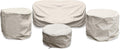 Patio Furniture Set Cover for Sofa 2Chairs and Table: Waterproof, UV and Fade Resistant - All Season Outdoor Protection Cover with Cord Lock, Khaki