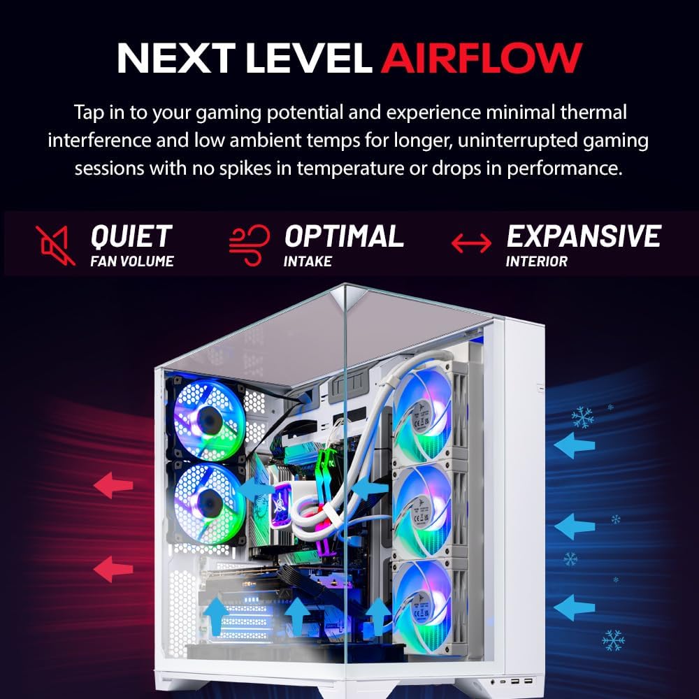 Skytech Gaming O11 Vision Gaming PC, AMD Ryzen 7 9800X3D 4.7GHz, AMD RX 9070XT 16GB, 2TB Gen4 NVMe SSD, 32GB DDR5 RAM 6000, 850W Gold ATX 3 PSU, 360 ARGB AIO, Wi-Fi, Win 11, Desktop