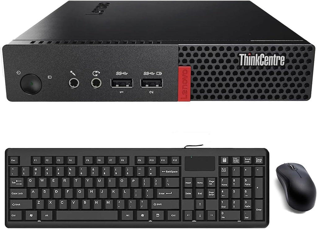 Lenovo ThinkCentre M710Q Mini Tiny Business Desktop PC, Windows 11 Pro, Core 6100, 16GB RAM, 256GB SSD, Keyboard, Mouse, DisplayPort, WiFi (Renewed)