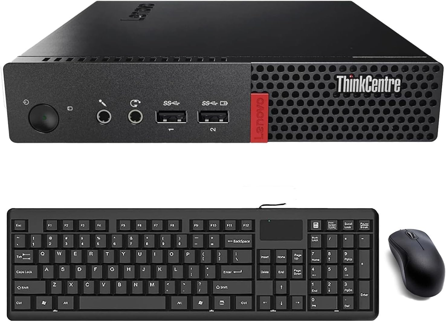 Lenovo ThinkCentre M710Q Mini Tiny Business Desktop PC, Windows 11 Pro, Core 6100, 16GB RAM, 256GB SSD, Keyboard, Mouse, DisplayPort, WiFi (Renewed)