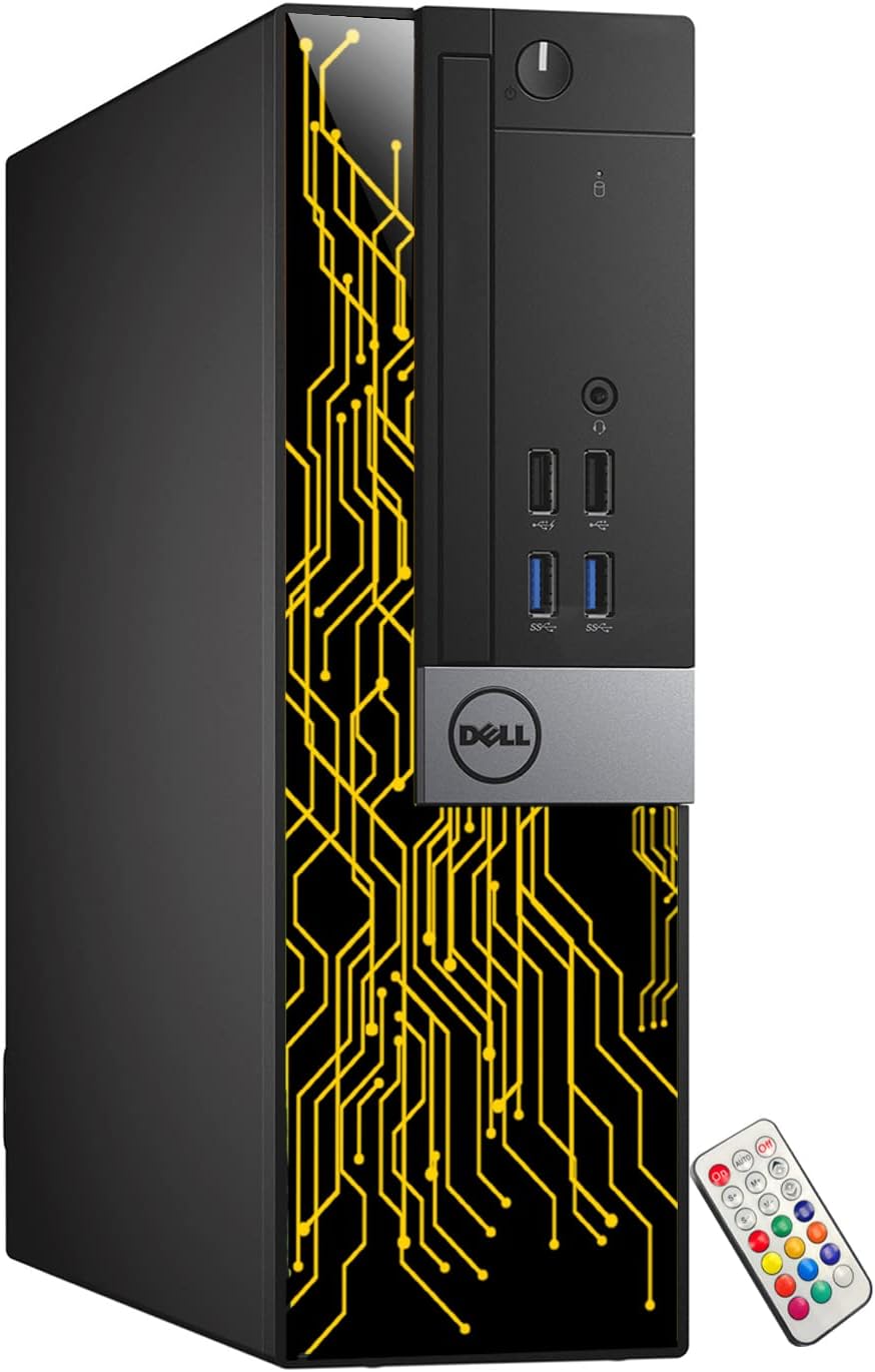 Dell Custom RGB Lights PC with 22 Inch Monitor OptiPlex Desktop Computer i5 6500 8GB RAM 256GB SSD Windows 11 Pro WiFi HDMI (Renewed)