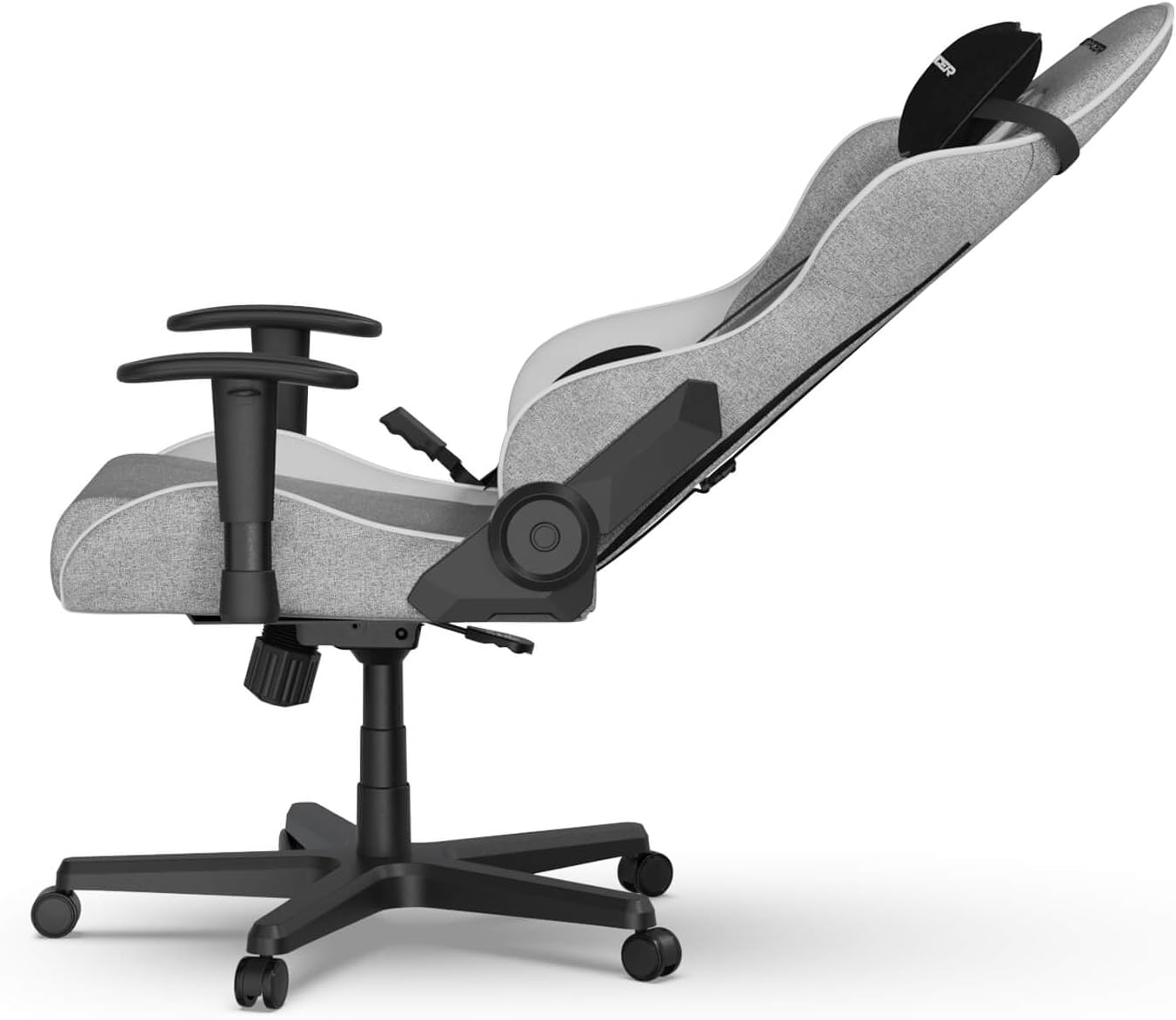 DXRacer Formula L Ergonomic Gaming Chair for Adults, Reclining Video Office Computer Gamer Chair with Lumbar Support and Headrest (Water-Resistant Fabric, Gray White)