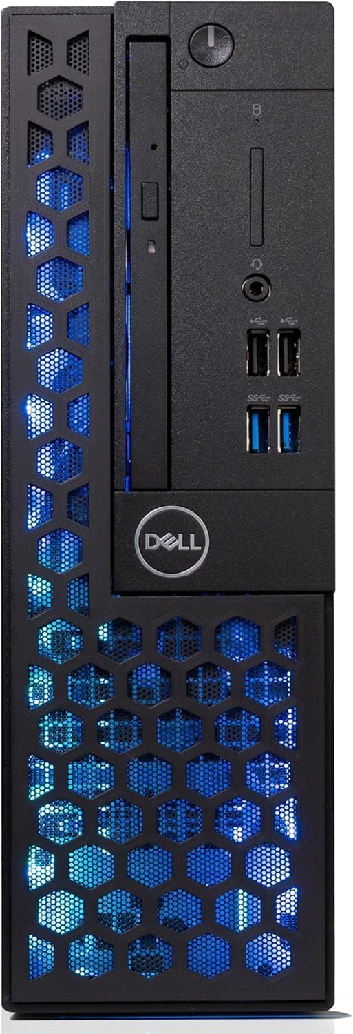Dell Optiplex 3060 (RGB) Desktop Computer | Hexa Core Intel i5 (3.2) | 16GB DDR4 RAM | 1TB SSD | 24' LCD | Windows 11 Professional | Home or Office PC (Renewed)