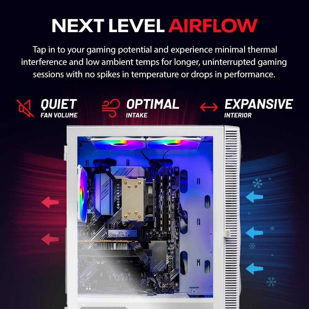 Skytech Gaming Storm Gaming PC, AMD Ryzen 5 5500 3.6GHz, NVIDIA RTX 3050 6GB VRAM, 1TB NVMe SSD, 16GB DDR4 RAM 3200, 650W Gold PSU, WI-FI 5, Windows 11, Desktop
