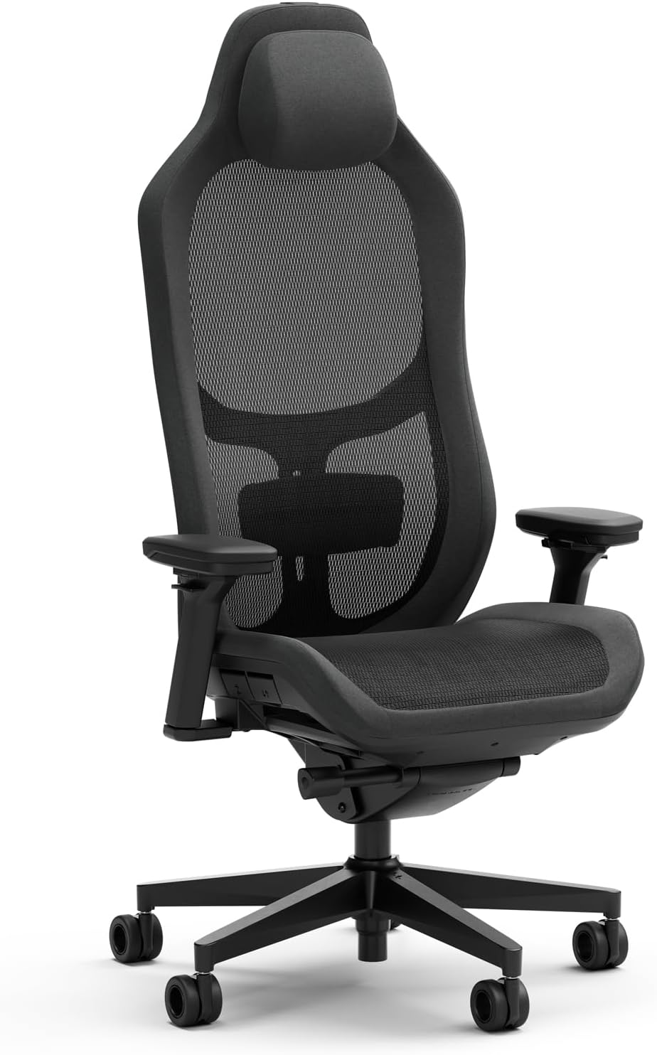 Fractal Design Refine Mesh Dark Gaming Chair - Ergonomic Office Desk Chair Functionality with 4D Adjustable Armrests, High-Back Support, Lumbar Cushion, and Breathable Mesh