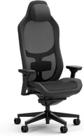 Fractal Design Refine Mesh Dark Gaming Chair - Ergonomic Office Desk Chair Functionality with 4D Adjustable Armrests, High-Back Support, Lumbar Cushion, and Breathable Mesh