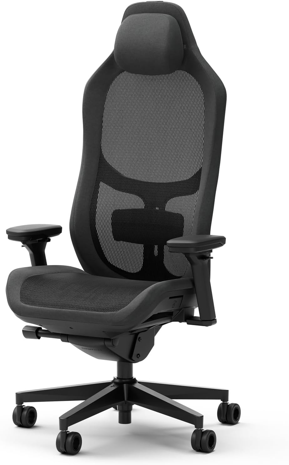 Fractal Design Refine Mesh Dark Gaming Chair - Ergonomic Office Desk Chair Functionality with 4D Adjustable Armrests, High-Back Support, Lumbar Cushion, and Breathable Mesh