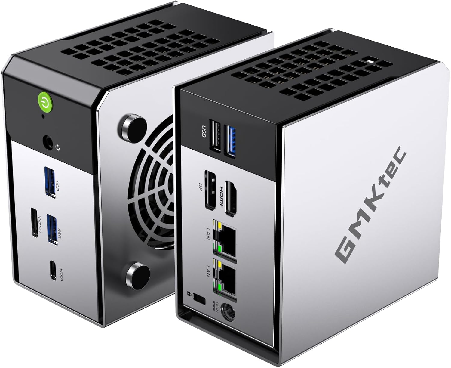 GMKtec Mini PC AMD Ryzen 5 PRO 6650H (Turbo 4.50GHz) 16GB DDR5 1TB NVME SSD Dual NIC LAN 2.5GbE Oculink, USB4, HDMI, USB-C Desktop Computer M8