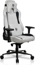 Arozzi Vernazza Supersoft Upholstery Material has a Unique Velvety Texture that is Fluid-Repellant and Breathable with Memory Foam Lumbar Support 4D Armrest for Office and Gaming Chair - Light Grey
