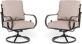 Sophia & William Extra Large & High Back Patio Furniture Set Metal Modern Outdoor Conversation Sets with Swivel Chairs