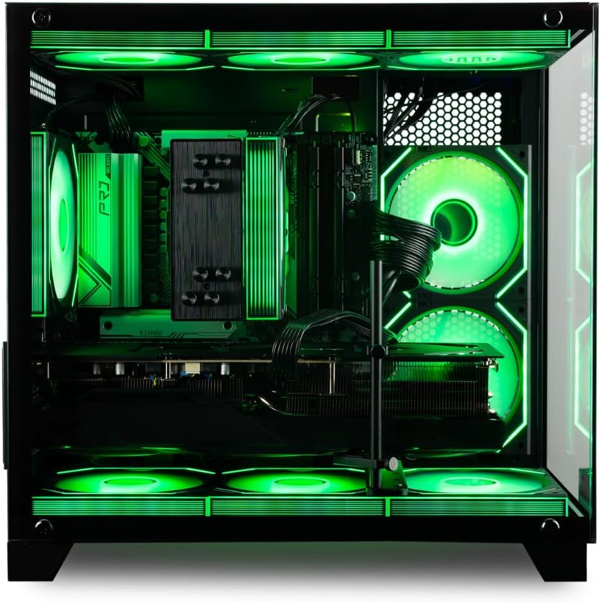 Panorama RTX 5070, Ryzen 7 9800X3D, 32GB DDR5 RAM, 1TB NVMe Gen4 SSD, Windows 11 Pro, 3 Year Warranty, RGB Keyboard+Mouse, WiFi 6E + BT, RJ45, HDMI, Prebuilt Gaming Tower Desktop PC for Gamers