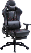Dowinx Gaming Chair Big and Tall, Video Game Chairs with Footrest, PC Gamer Chairs for Adults - Padded High Back Ergonomic Reclining Silla Gamer, 4D Armrest, 400LBS, Black