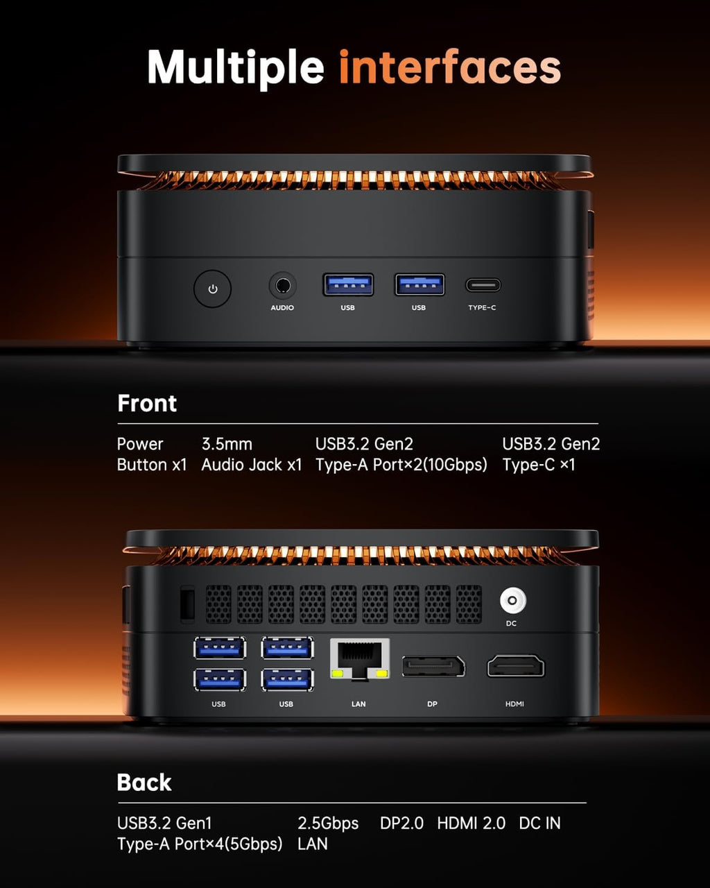 KAMRUI Hyper H1 Mini Gaming PC,AMD Ryzen 7 6800H(Beat 6800U),16GB DDR5 4800MHz 512GB M.2 NVMe PCIe3.0x4 SSD Mini PC(8C/16T,up to 4.7GHz),16MB L3 Smart Cache,Triple 4K Display/WiFi6/BT5.2/Mini Computer