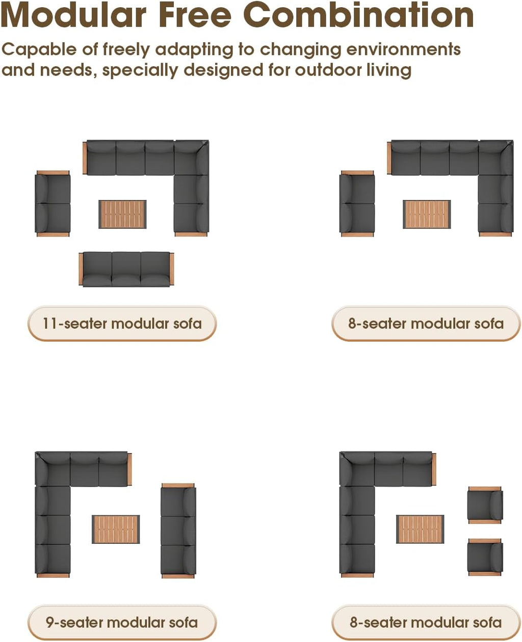 Aluminum Outdoor Patio Furniture Loveseat, All-Weather Patio Conversation Sets with Washable Thick Cushion, Morden Patio Furniture Set for Porch, Balcony, Deck, Yard, Graphite