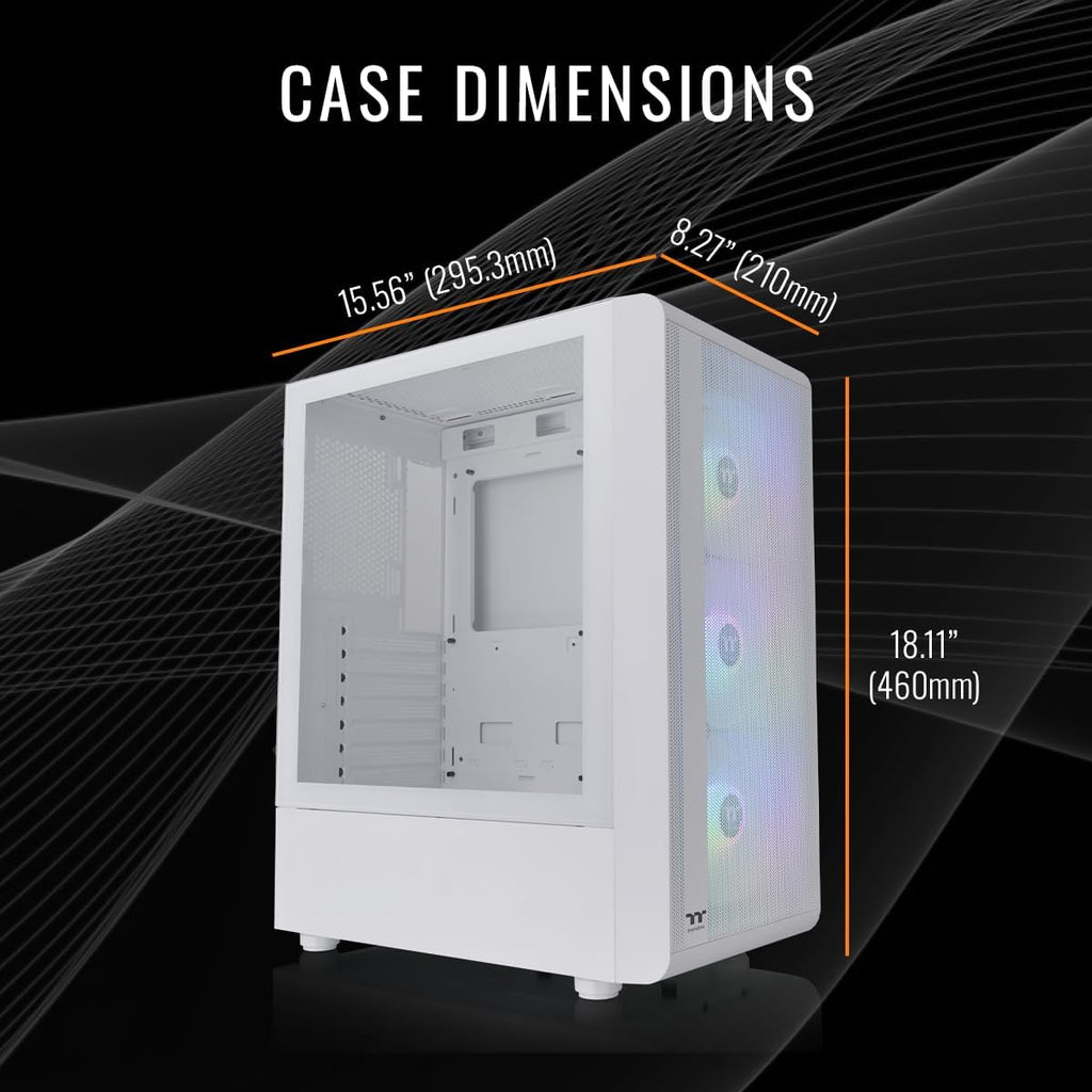 Thermaltake LCGS Quartz R66 Gaming Desktop (AMD Ryzen™ 5 5600, ToughRam DDR4 3600Mhz 16GB RGB Memory, AMD Radeon™ RX 6600, 1TB NVMe M.2, WiFi, Windows 11) S2QT-B550-R66-LCS