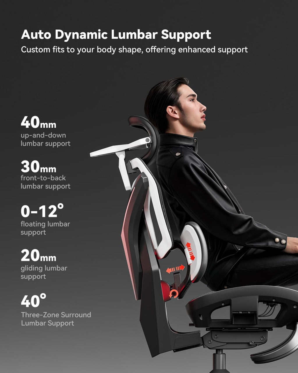 Autofull G7 Gaming Chair - 3-Zone Lumbar, 22-Point Adjustment, Breathable Mesh, Custom Backplate, 720° Armrests, BIFMA Certified Ergonomic, 140° Recline, IGR Certified, Niko Endorsed - Gift for Gamers