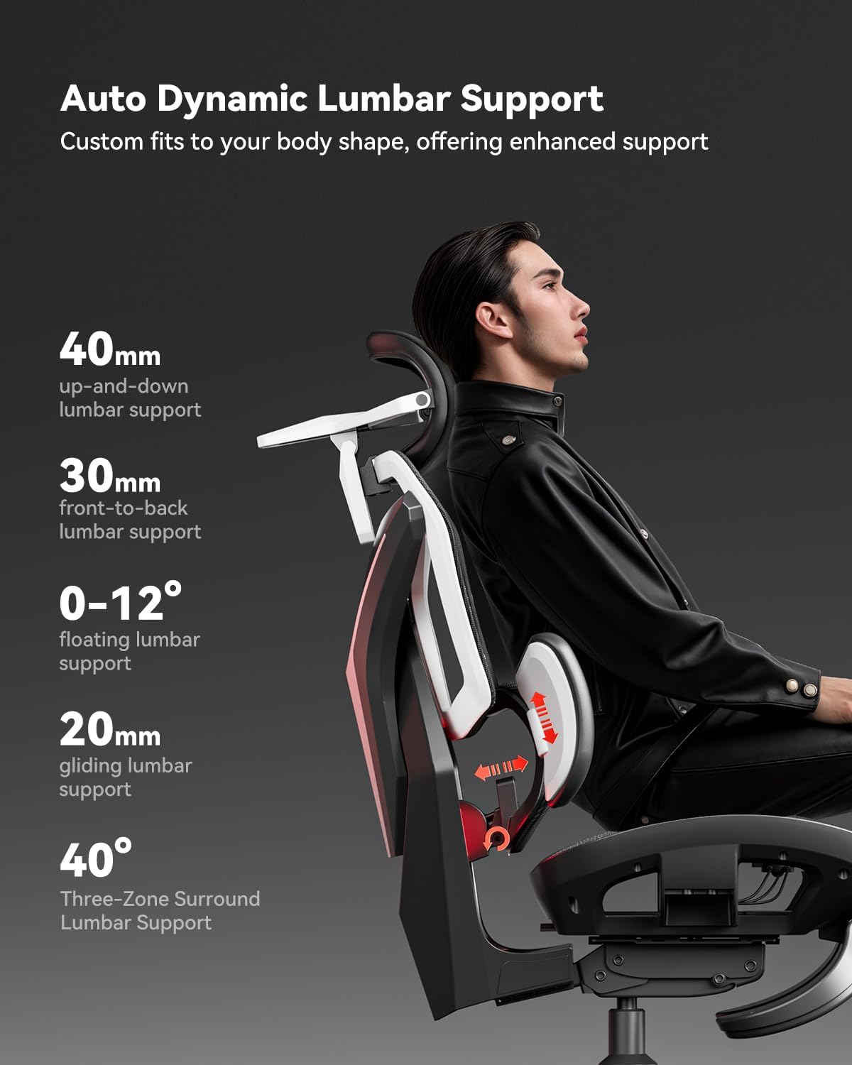 Autofull G7 Gaming Chair - 3-Zone Lumbar, 22-Point Adjustment, Breathable Mesh, Custom Backplate, 720° Armrests, BIFMA Certified Ergonomic, 140° Recline, IGR Certified, Niko Endorsed - Gift for Gamers