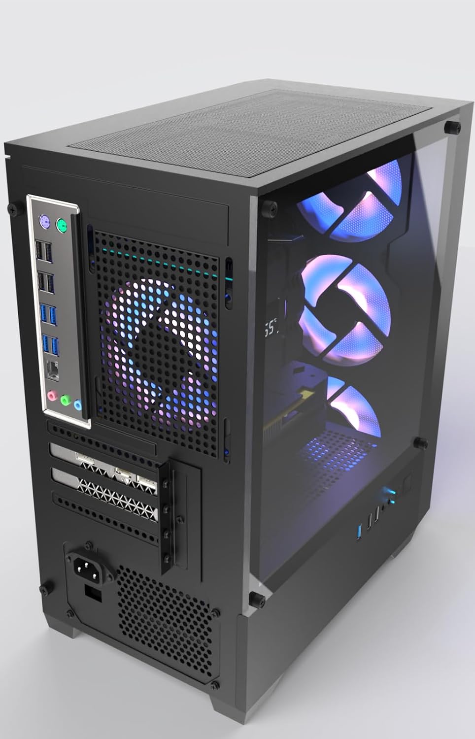 Gaming PC, i7 CPU, GTX 1660 Super 6GB DDR6 Graphics Card, 512 GB M.2, 16 GB RAM Pre-Built Computer, ARGB Fans x 4, Win 11 Home，WiFi 6 + BT 5.3, 550W PSU (GTX 1660S+512GB+16GB)