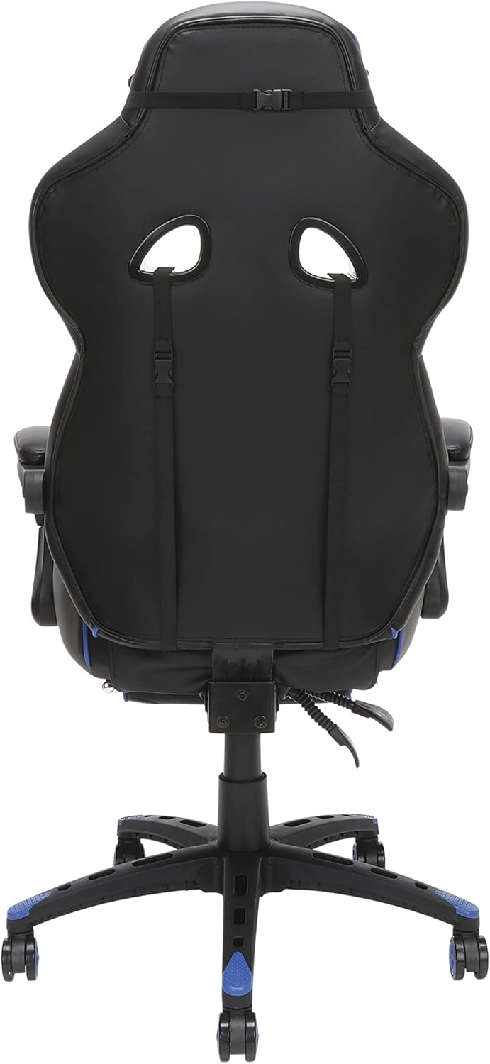 RESPAWN 110 Ergonomic Gaming Chair with Footrest Recliner - Racing Style High Back PC Computer Desk Office Chair - 360 Swivel, Adjustable Lumbar Support, Headrest Pillow, Padded Armrests - 2019 Blue